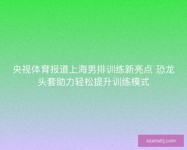 央视体育报道上海男排训练新亮点 恐龙头套助力轻松提升训练模式